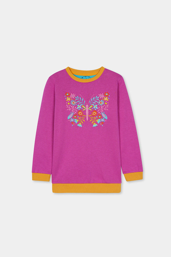 Floral Butterfly Sweat Shirt