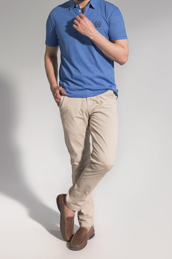 Regular Fit Cotton pant in Beige