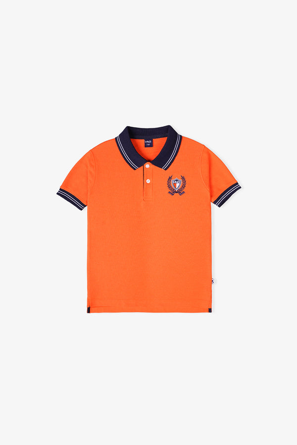 Embroidered Emblem Polo For Boys