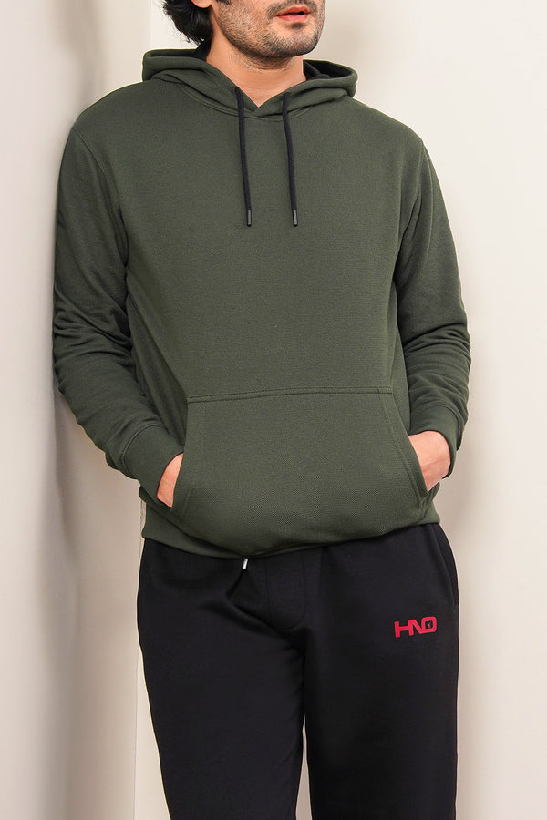 Mens Jumbo Fleece Jumper Hood