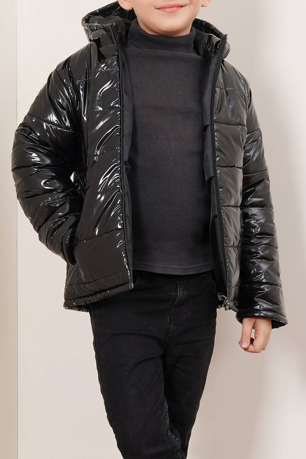 Unisex Quilted Glossy Puffer Jacket