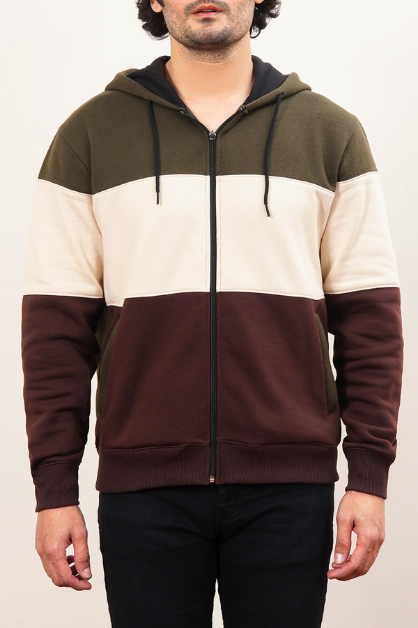 Men'S Premium Paneled Zipper Hood