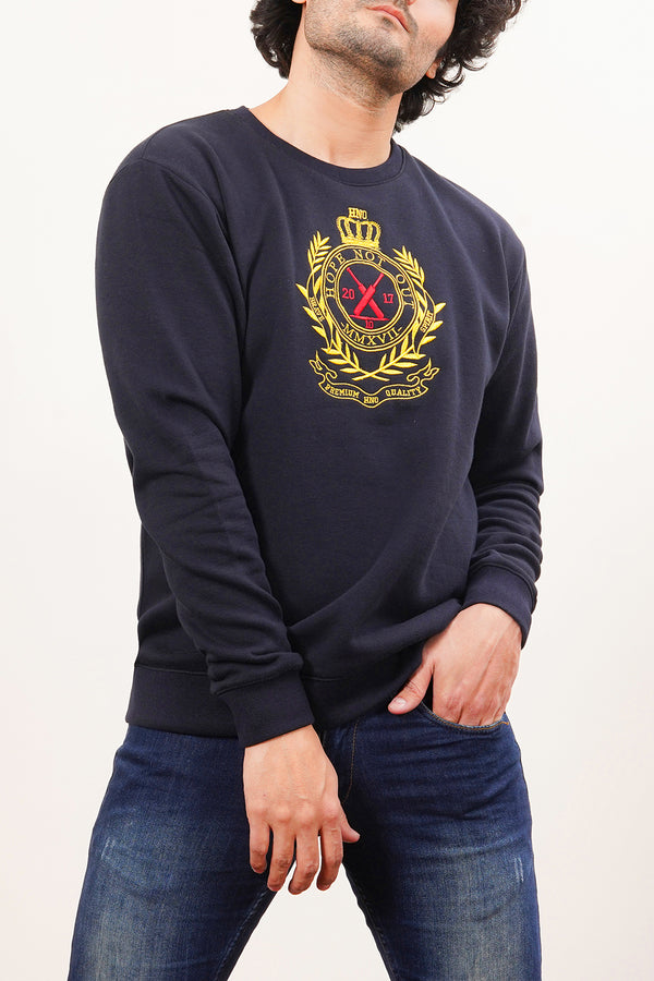 Men'S Hno Oversized Sweat Shirt With Embroidery Emblem