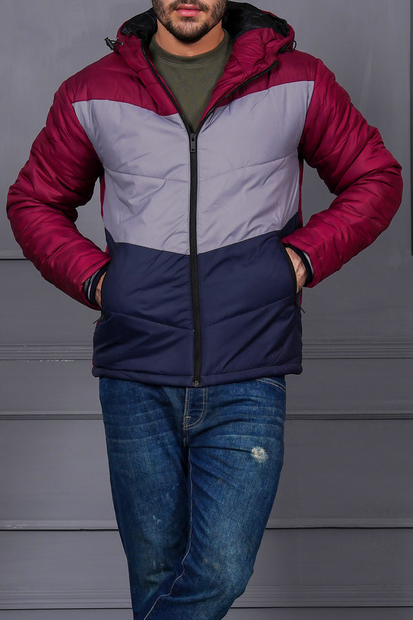 Panelled Puffer Jacket For Men