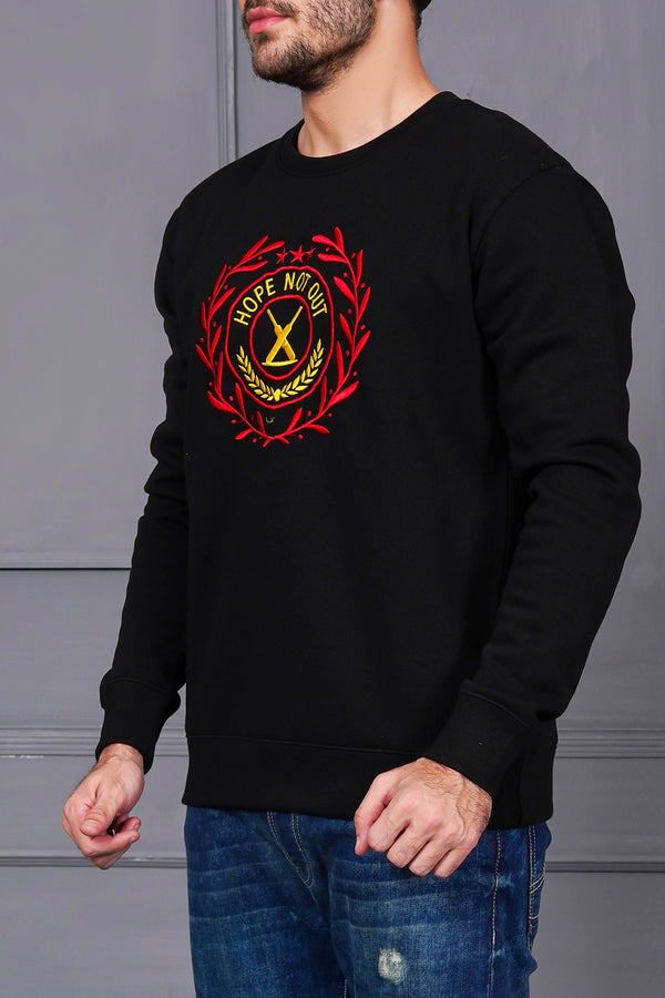 Hno Oversized Sweat Shirt With Embroidery Emblem