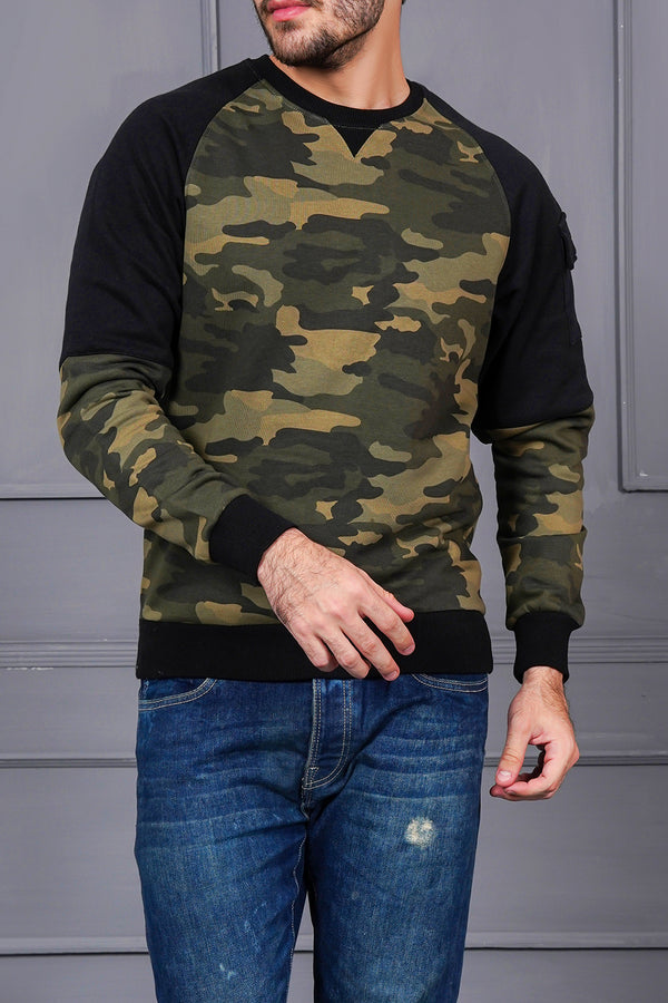 Commando Camouflage Men Panelled Sweat Shirt