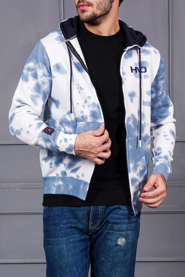 Tie & Dye Zipper Hood For Men