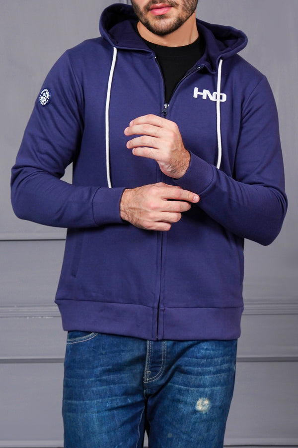 Blue Zipper Hood