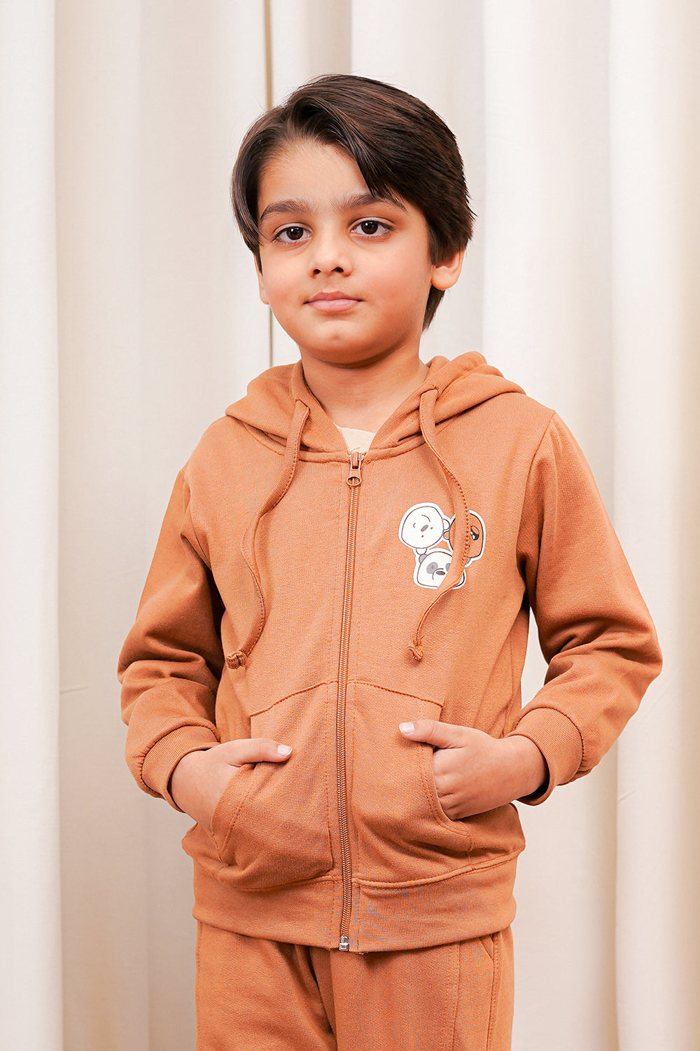 Boys Graphic Zipper Hoodie