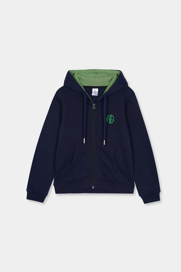 Navy Zipper Hoodie