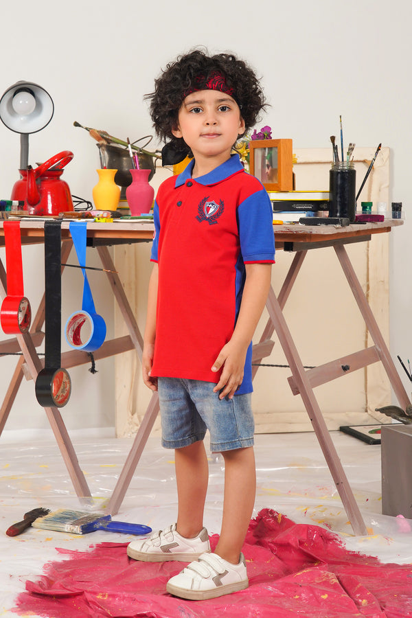 Embroidered Pique Polo For Boys