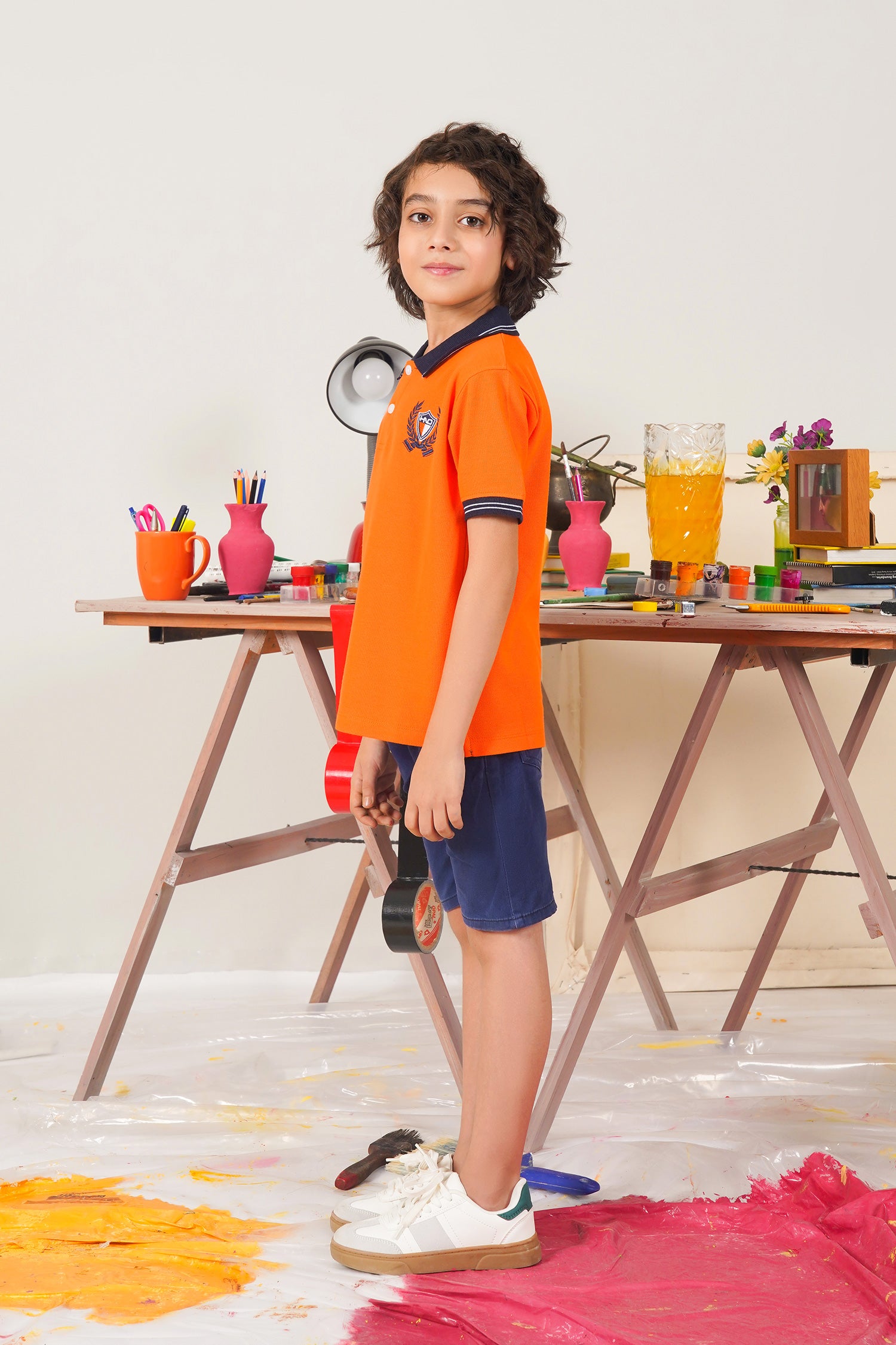 Embroidered Emblem Polo For Boys