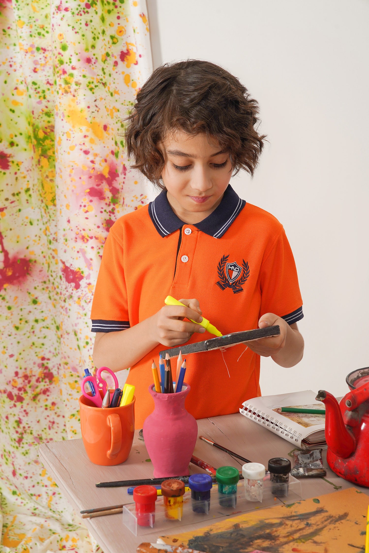 Embroidered Emblem Polo For Boys