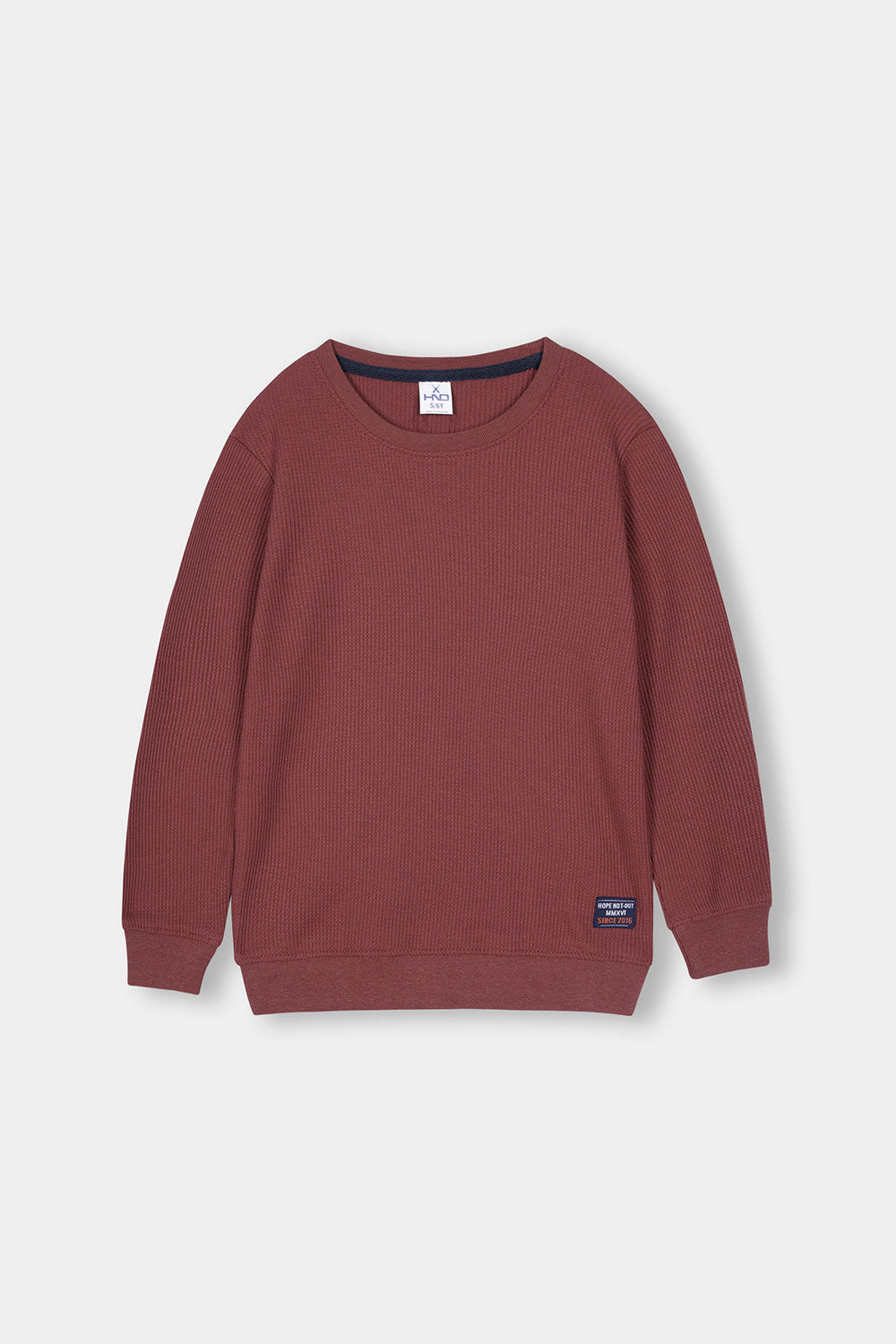 Burgundy Sweater Knit Sweatshirt