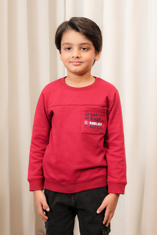 Boys Sweat Shirt With Front Pocket