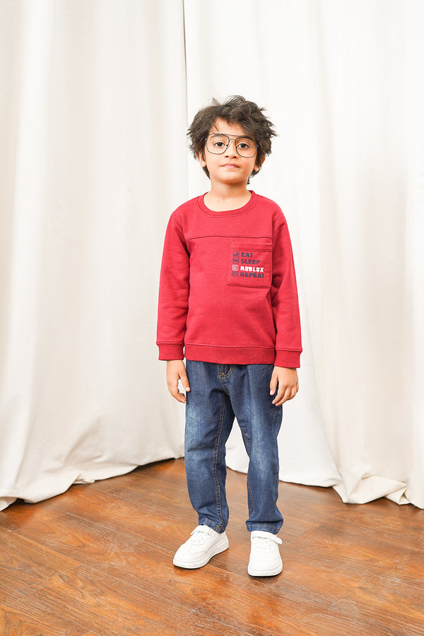 Boys Sweat Shirt With Front Pocket