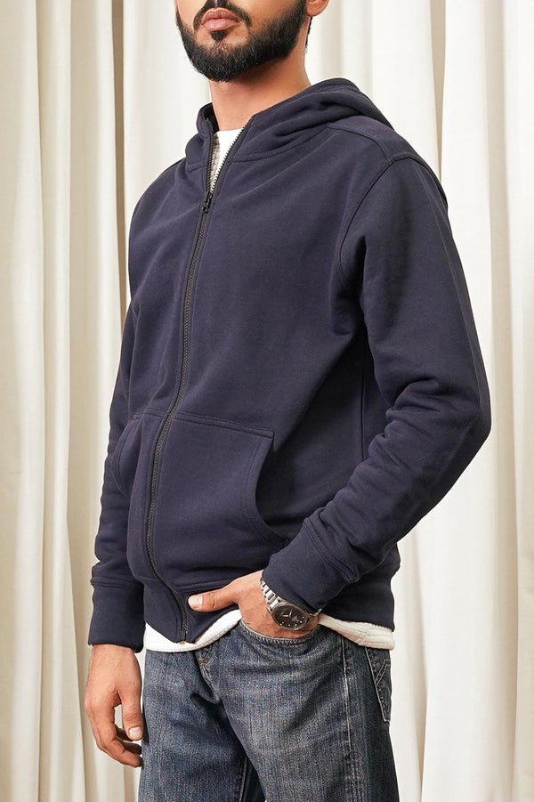 Navy Zipper Hoodie