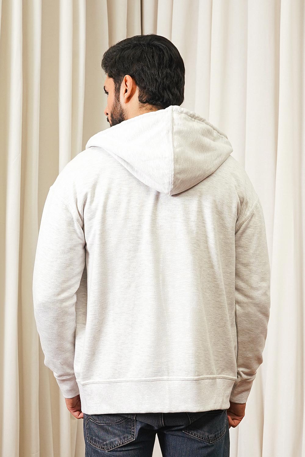 Neutral Zipper Hoodie