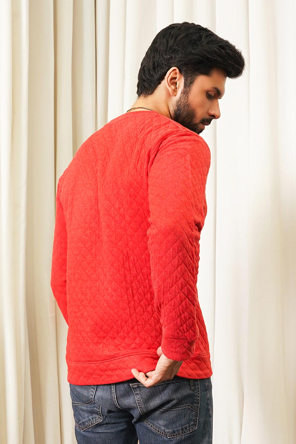 Knitted Fabric Men Sweat Shirt