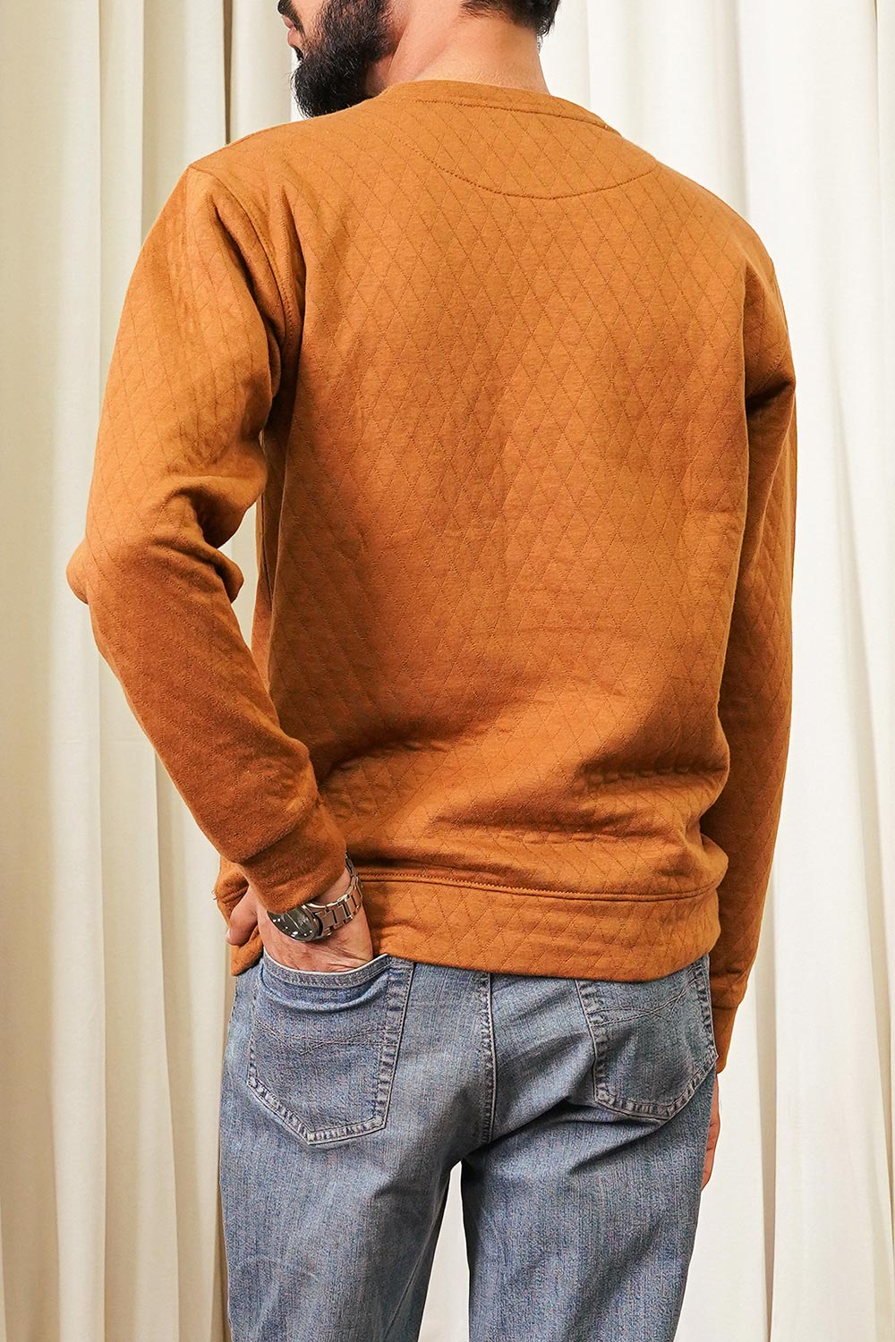 Needle Knit Sweat Shirt For Men