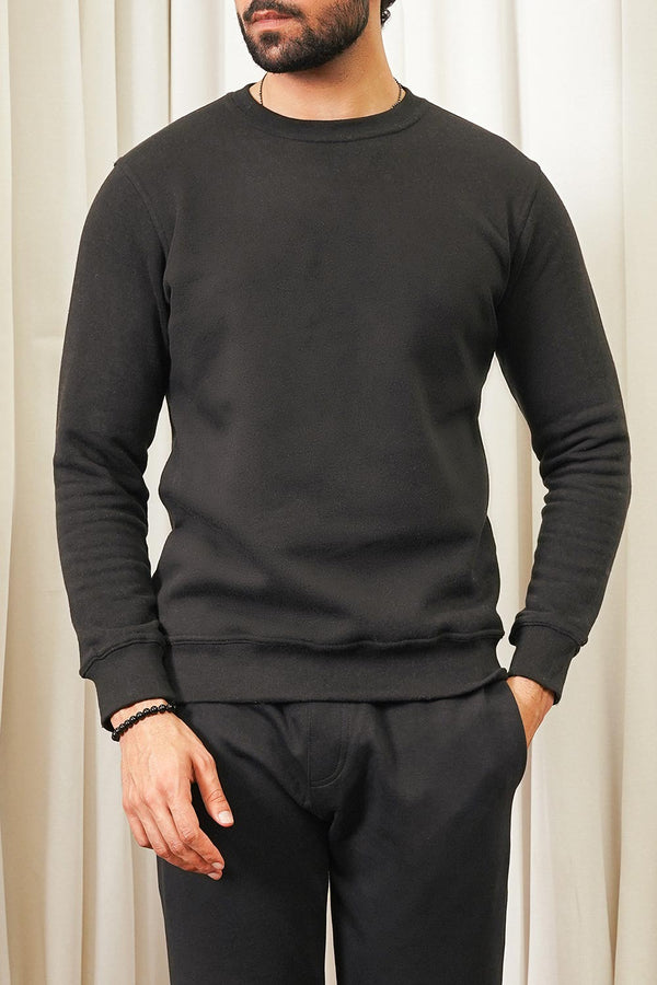 Men Elbow Patch Sweat Shirt