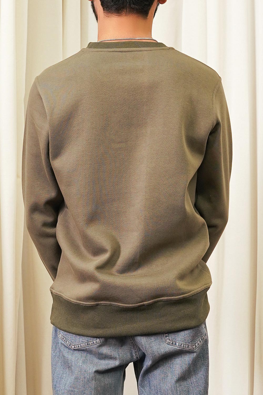 Basic Olive Sweat For Men