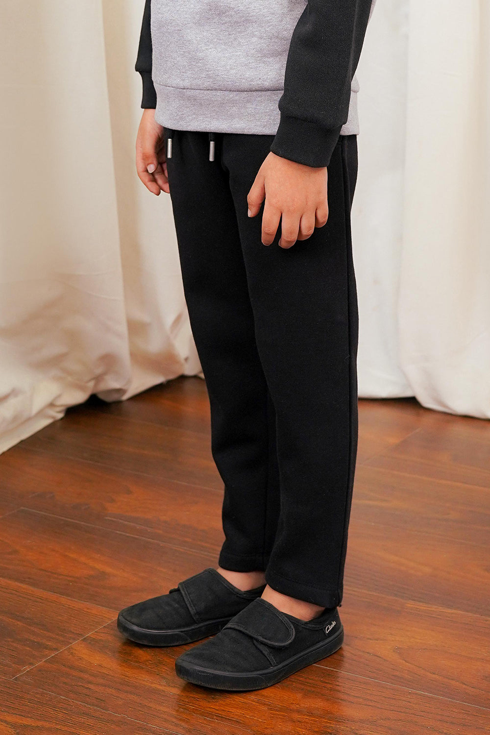 Black Basic Sweat Pants For Boys