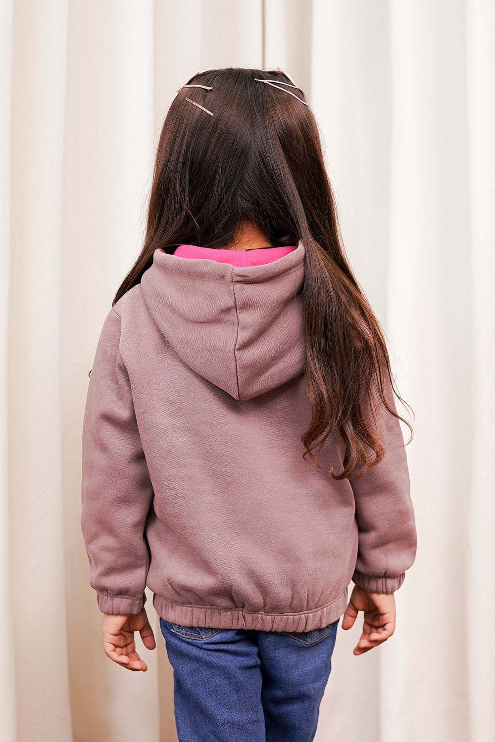 Quarter Zipper Girls Hoodie