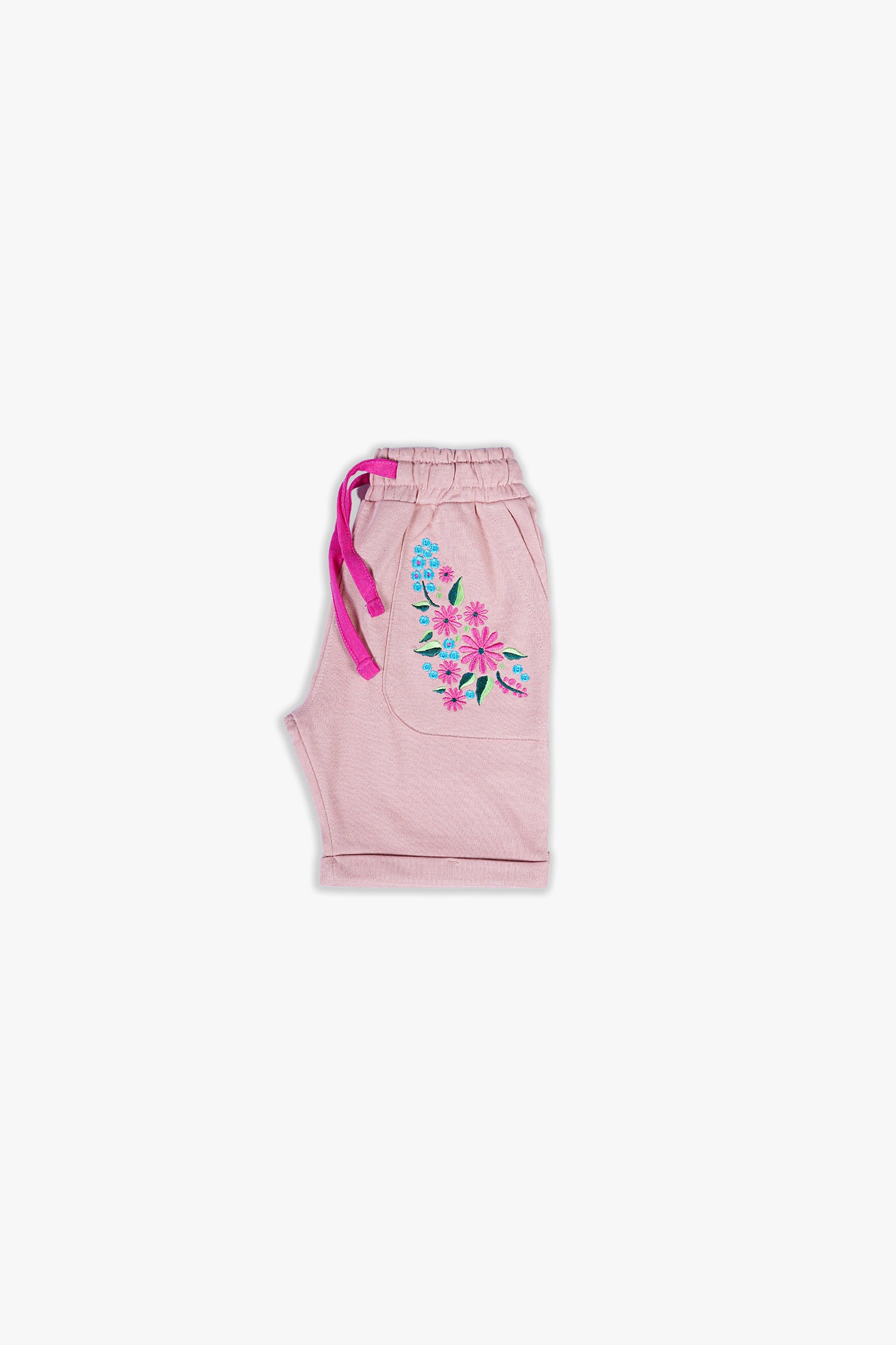 Tea Pink Embroided Girls