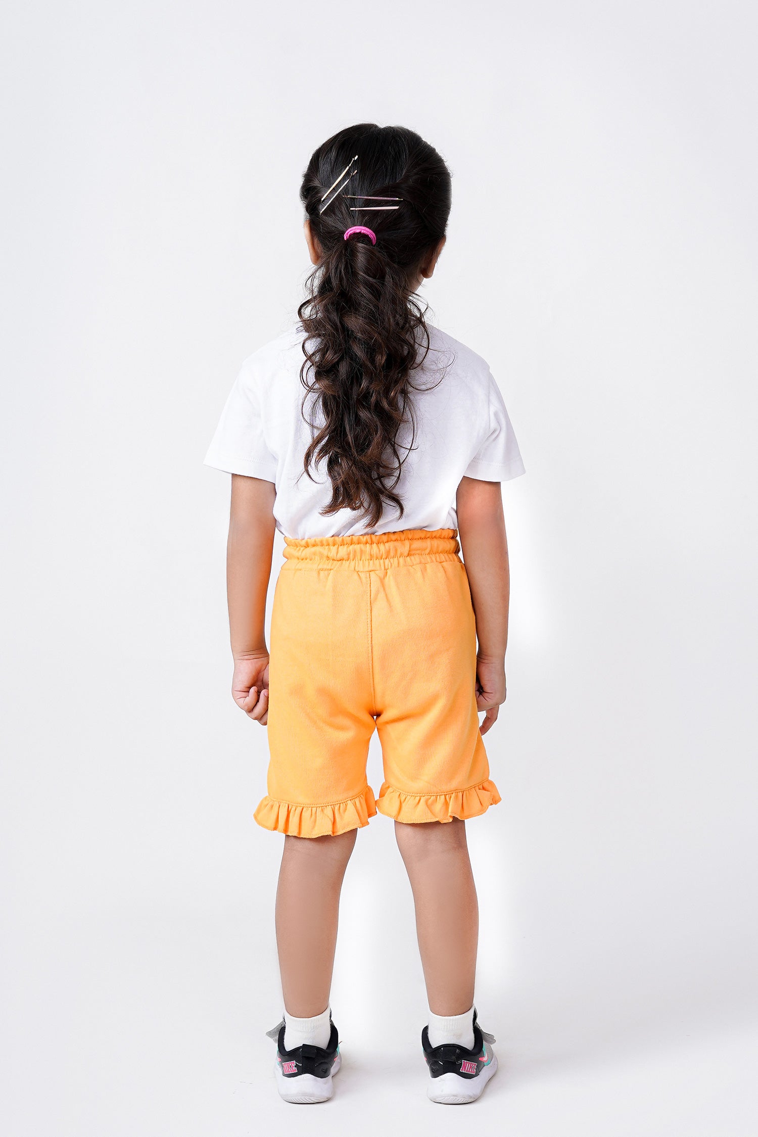 Embroidered Frilled Shorts For Girls