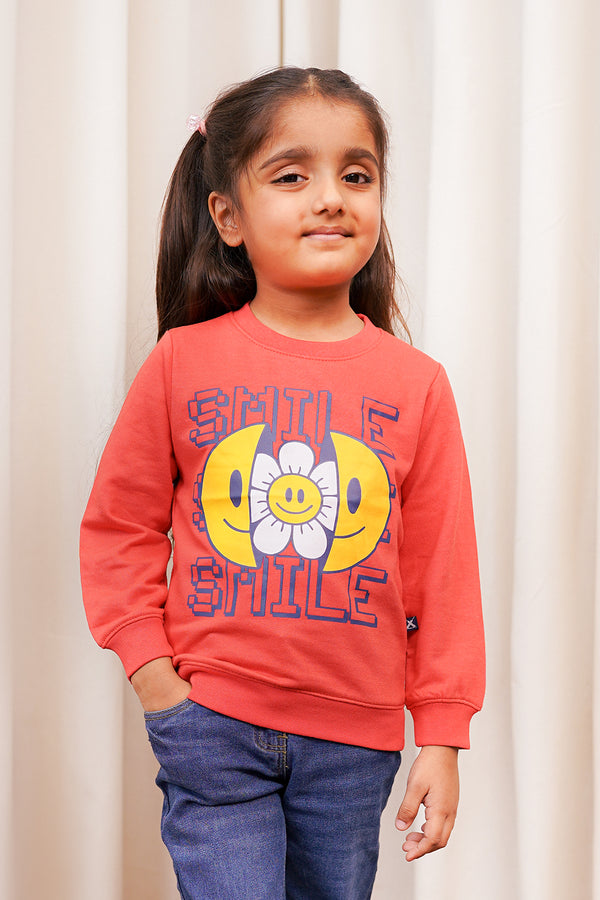 Girl'S Smile Sweat Shirt