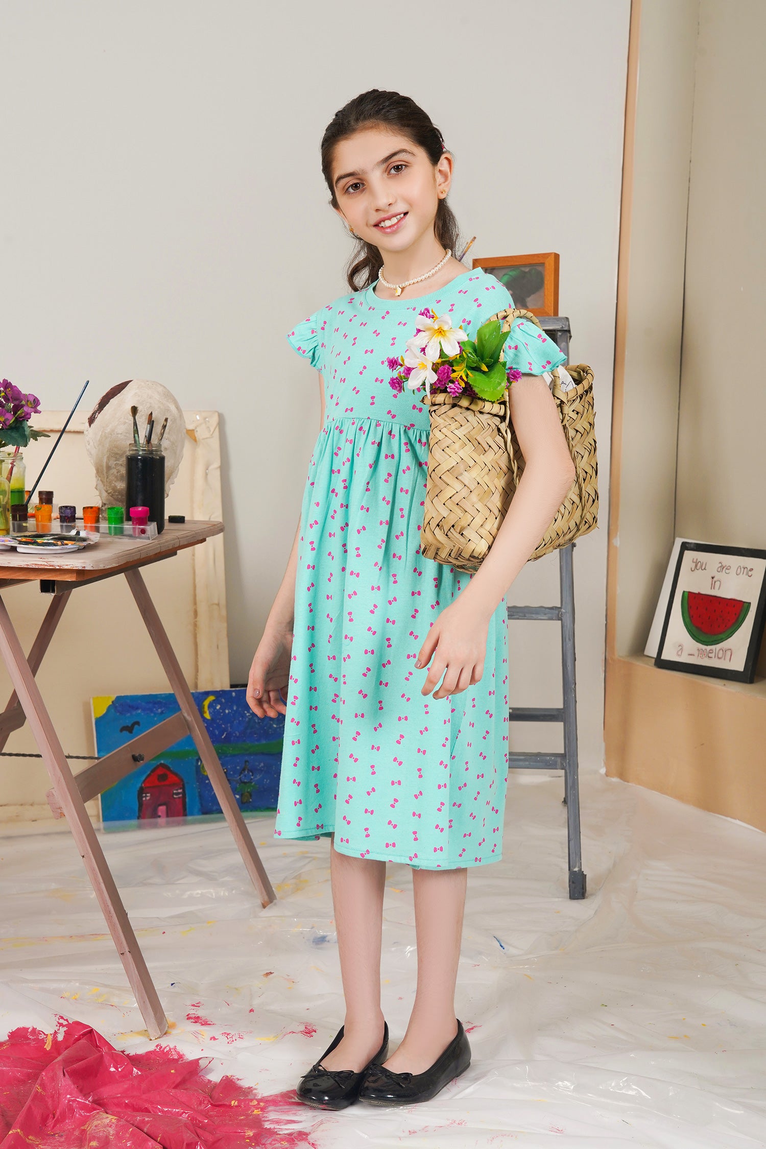 GIRLS PRINTED DRESS