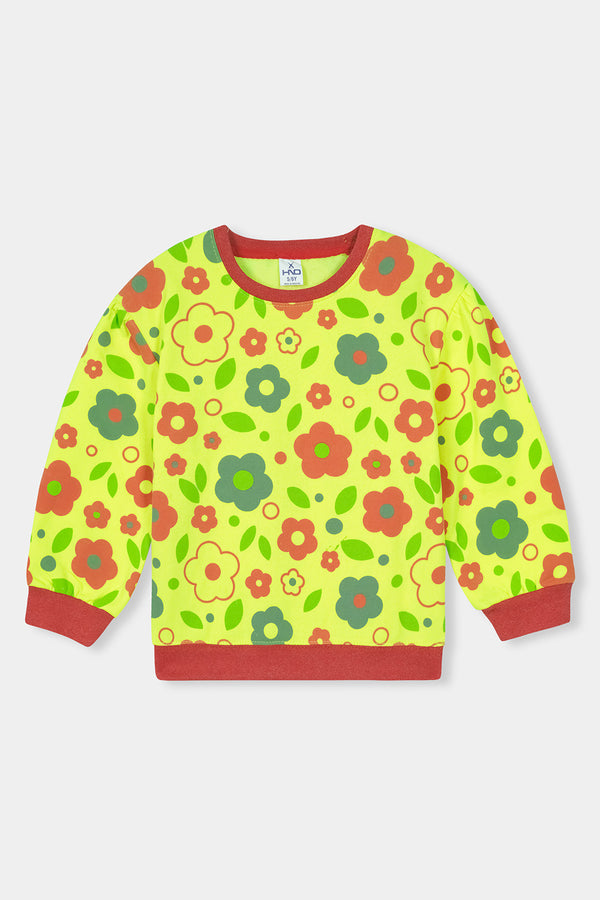 GIRLS FLORAL SWEAT SHIRT