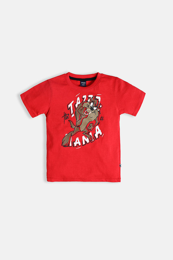 Boys Graphic Tazz T-Shirt Red