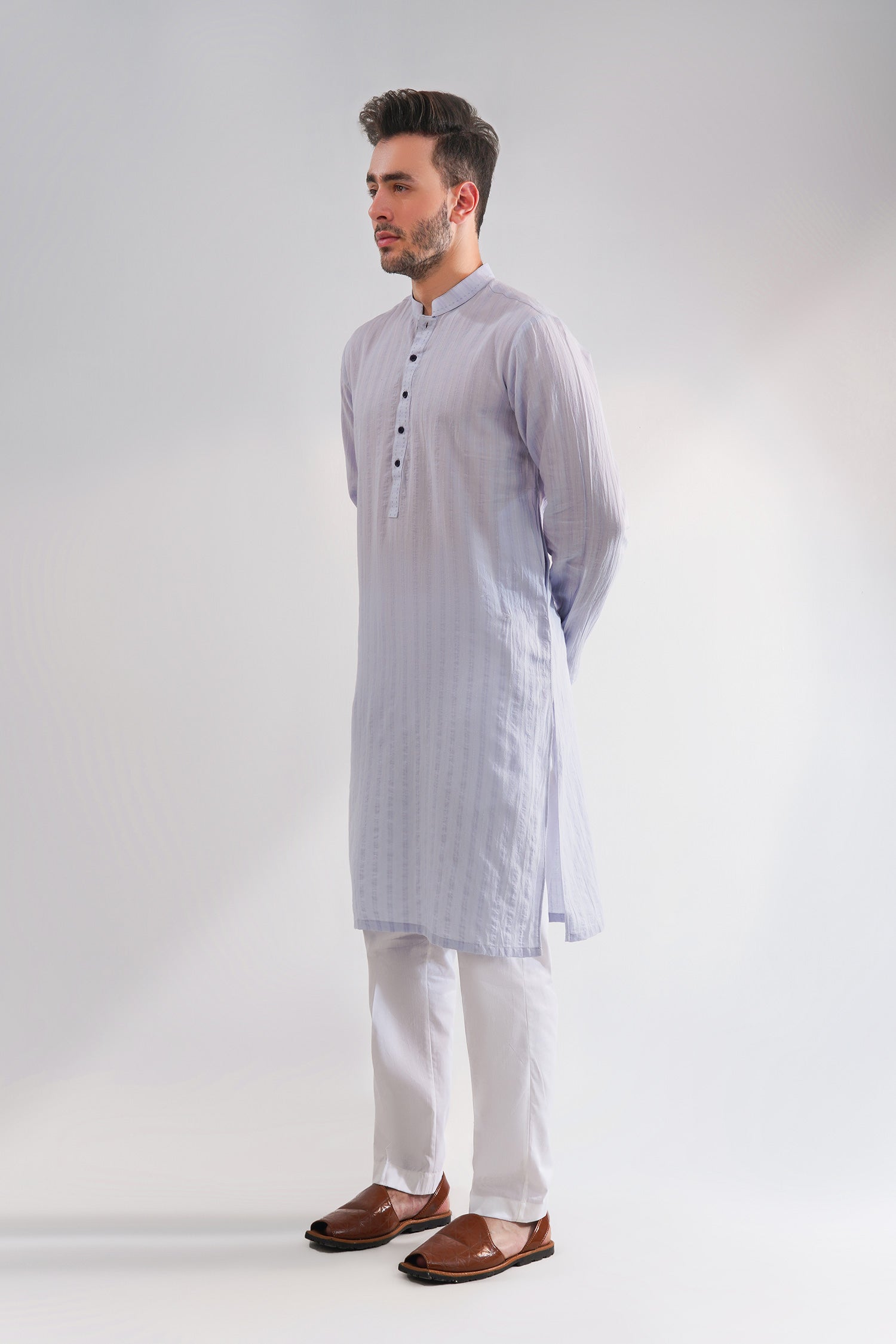 Men Cotton Jacquard Kurta