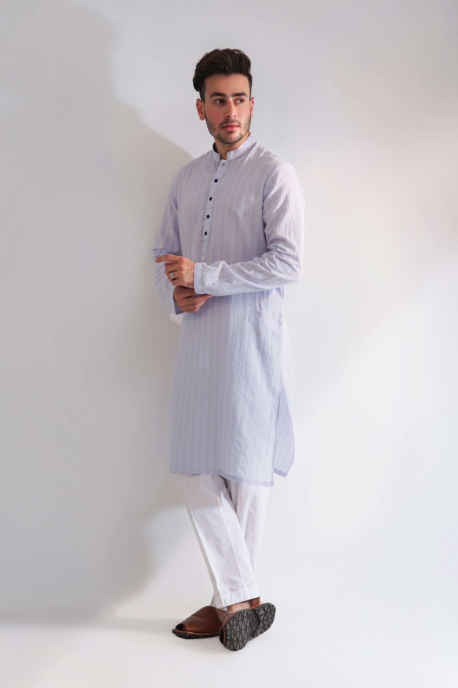 Men Cotton Jacquard Kurta