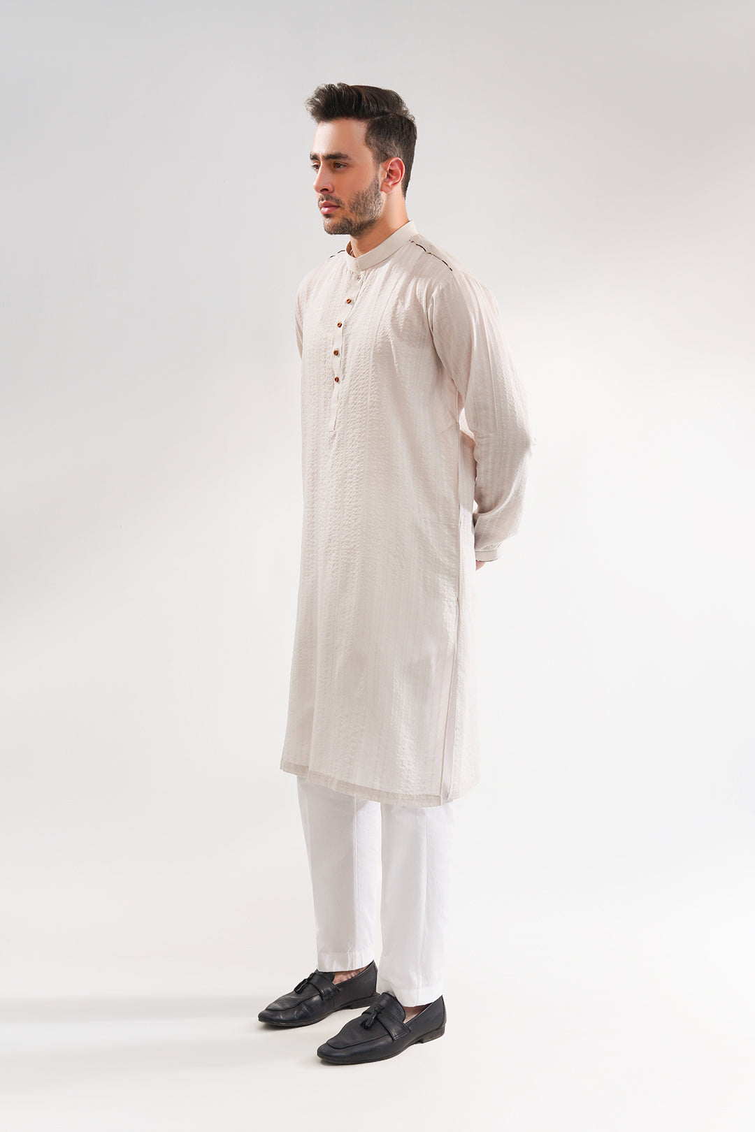 Cotton Self Lining Kurta For Men