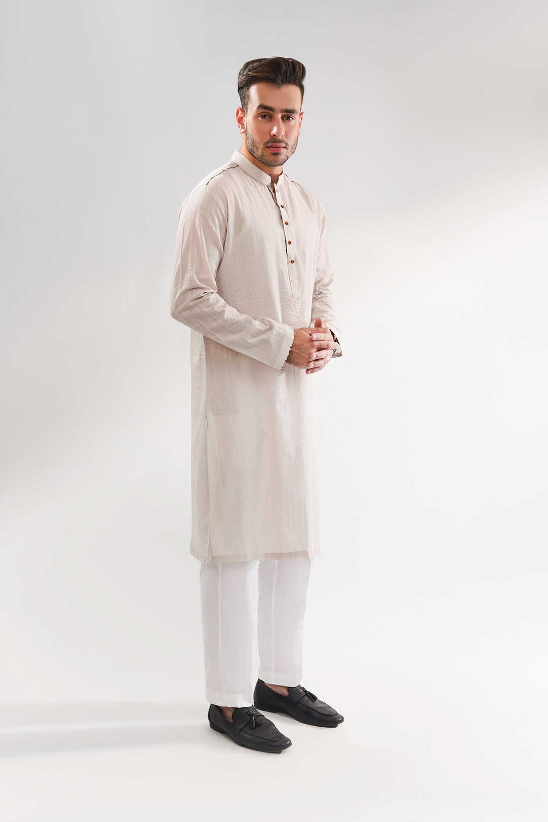 Cotton Self Lining Kurta For Men