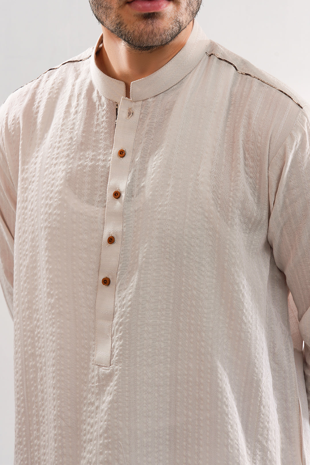 Cotton Self Lining Kurta For Men