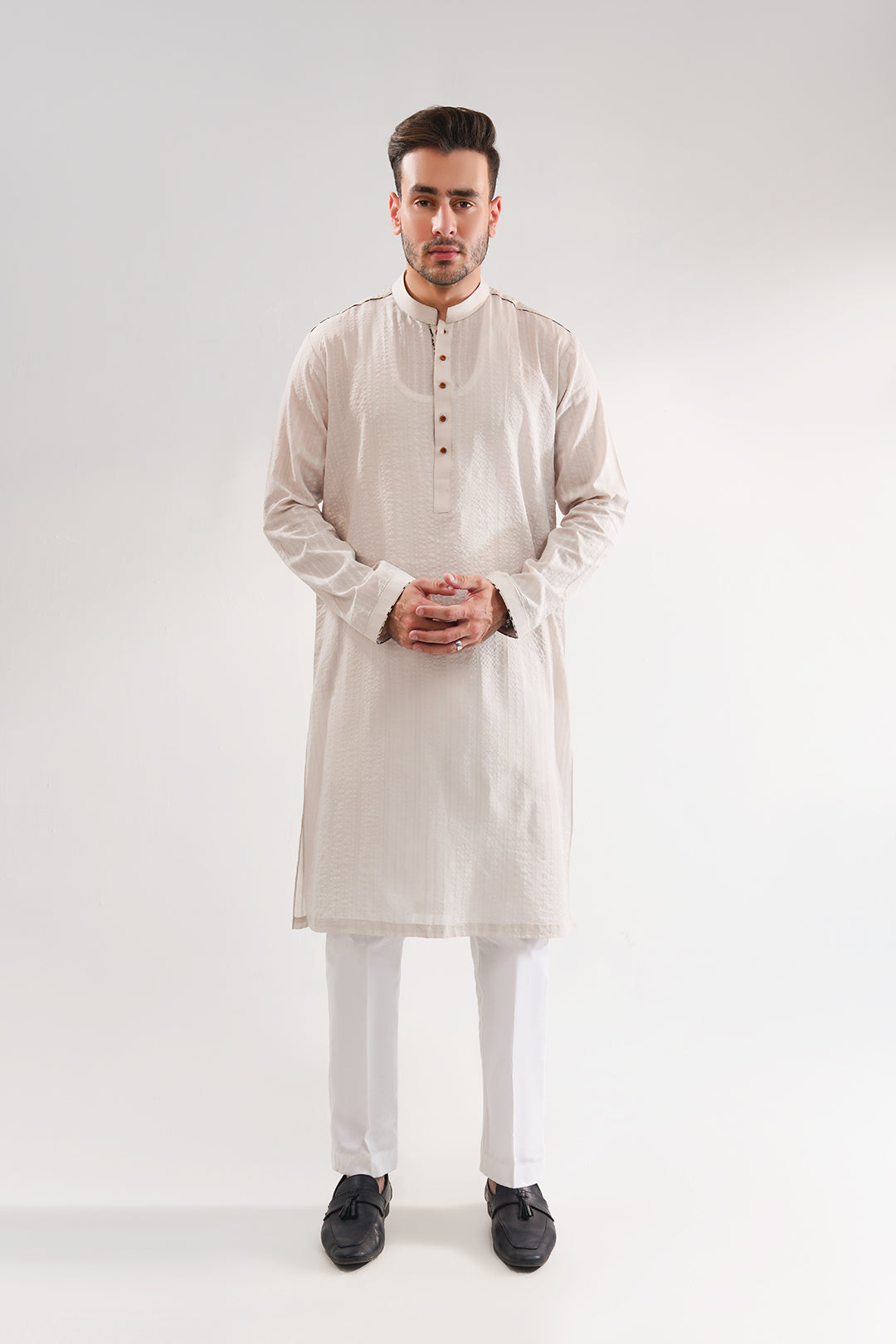 Cotton Self Lining Kurta For Men