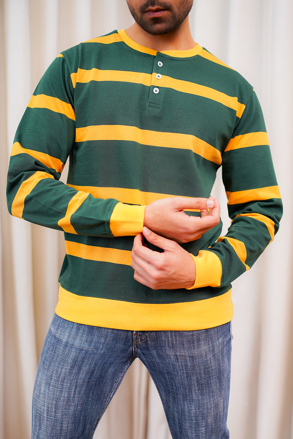 Green Striper Sweatshirt