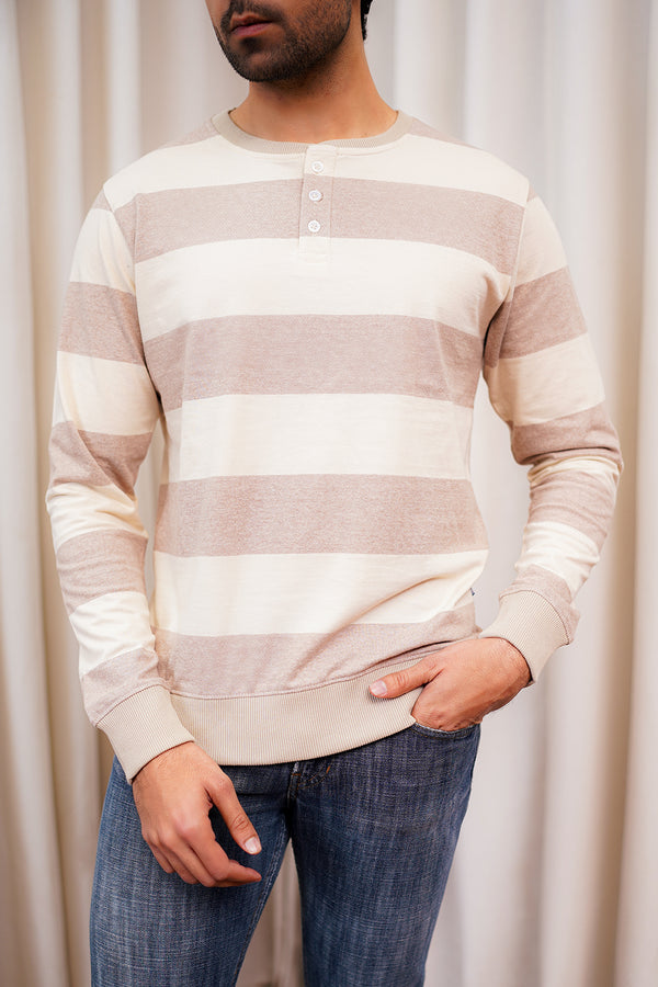 Men's Striper Henley Shirt