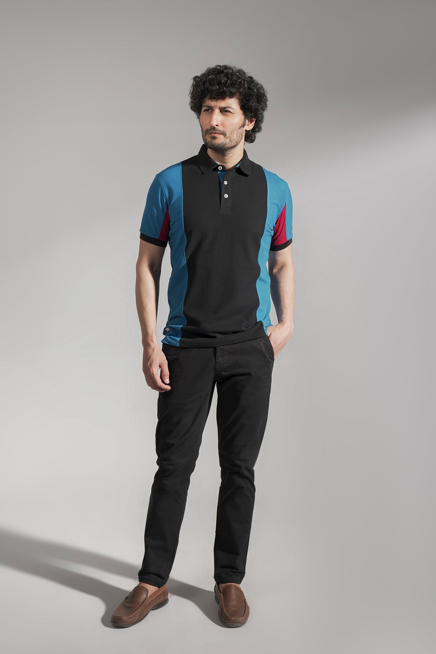 Classic Fit Men Color Block Polo