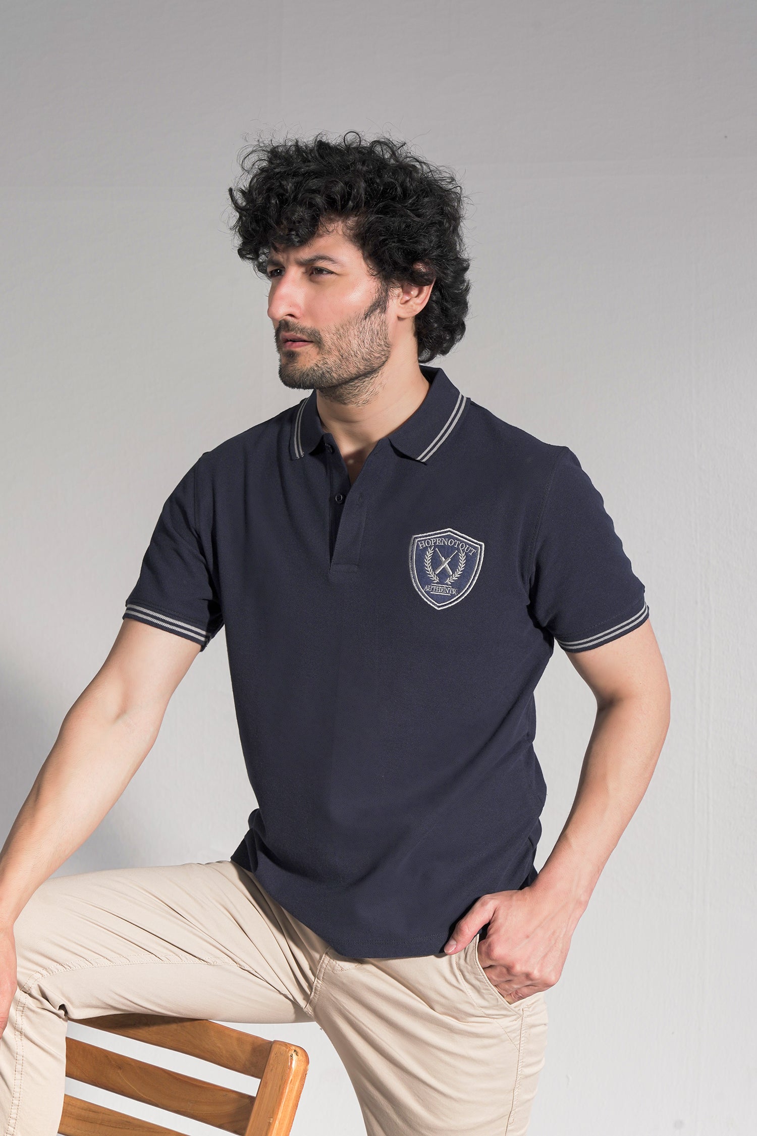 Embroidered Emblem Cotton Polo