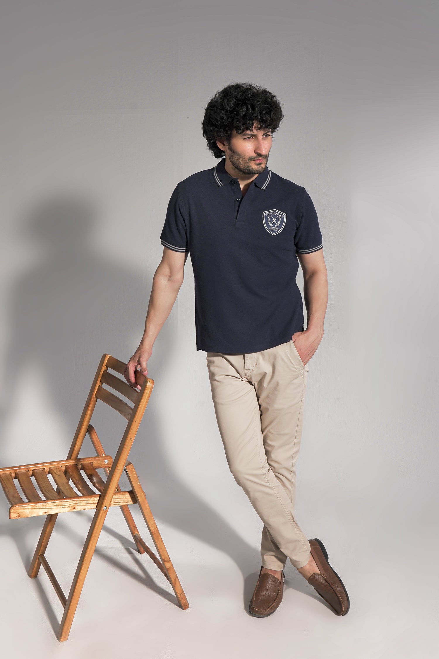 Embroidered Emblem Cotton Polo