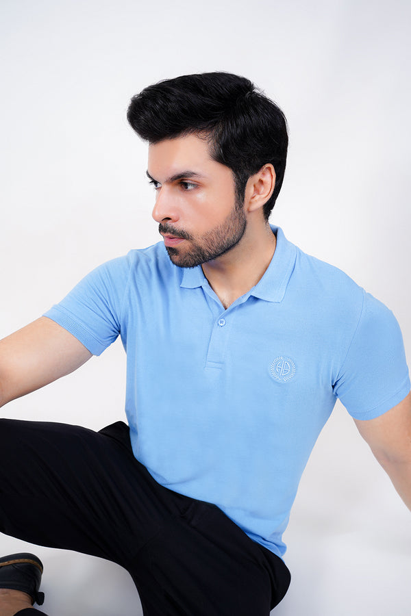 Sky-Blue Polo Shirt