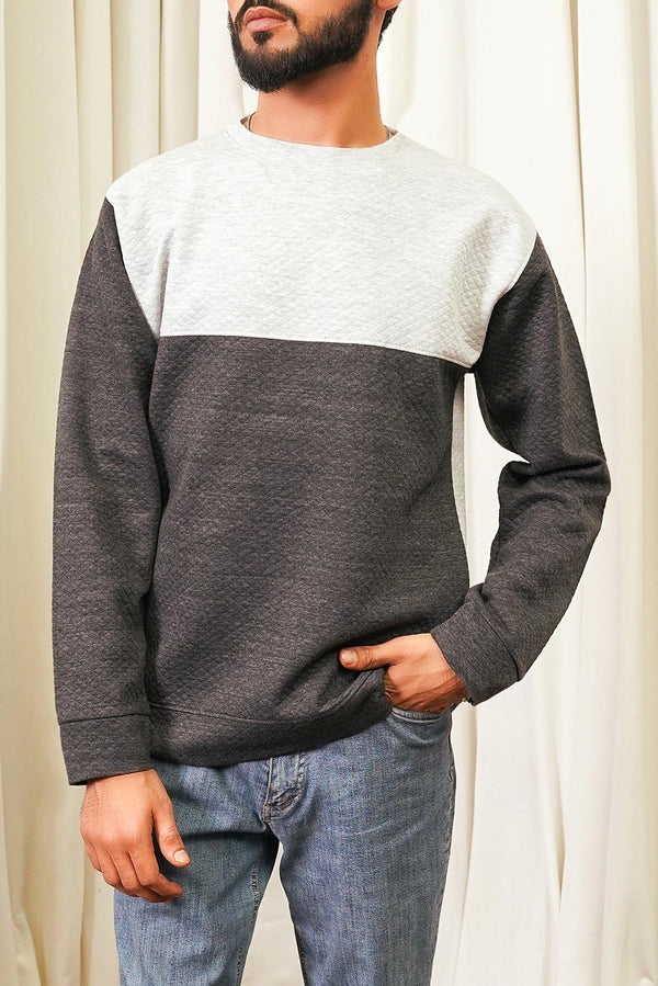 Dark Grey Knitted Sweatshirt