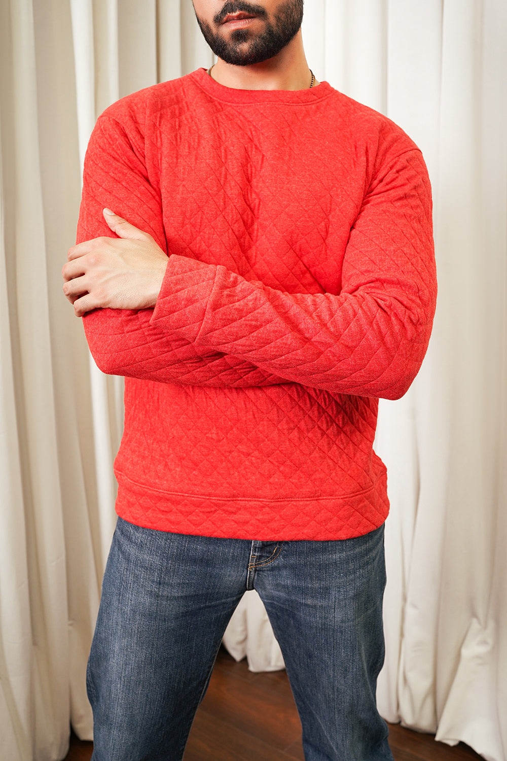 Knitted Fabric Men Sweat Shirt