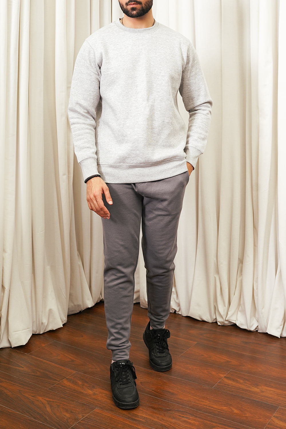 GREY MELANGE SWEATSHIRT