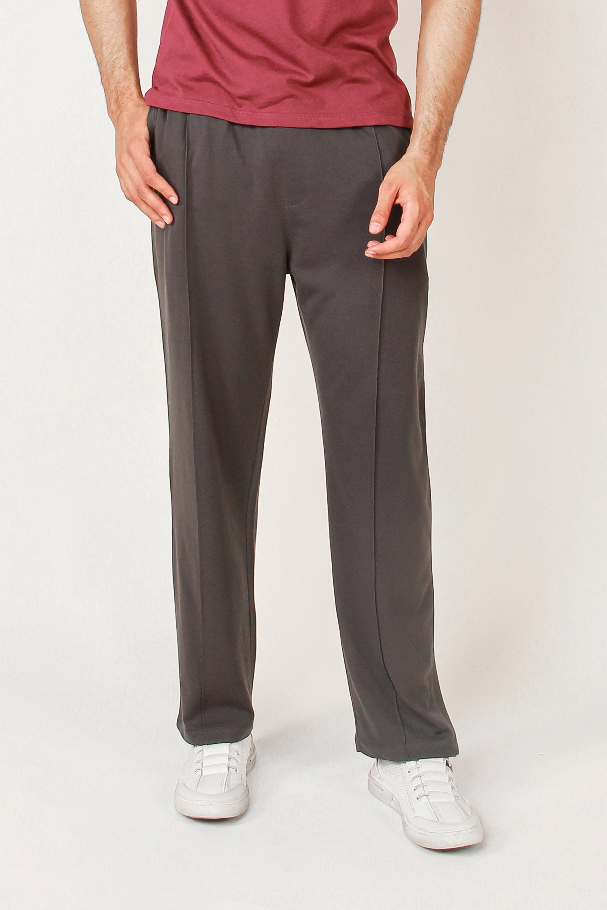 Charcoal Regular Fit Men Trouser